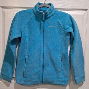 Columbia Girls Jacket; Size Large 14/16; Fleece style, Zip Up; Zip Pockets; Blue